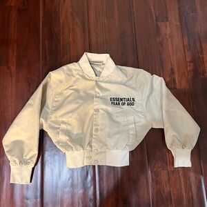 FEAR OF GOD Essentials Kids Flight Jacket- Size 4/5